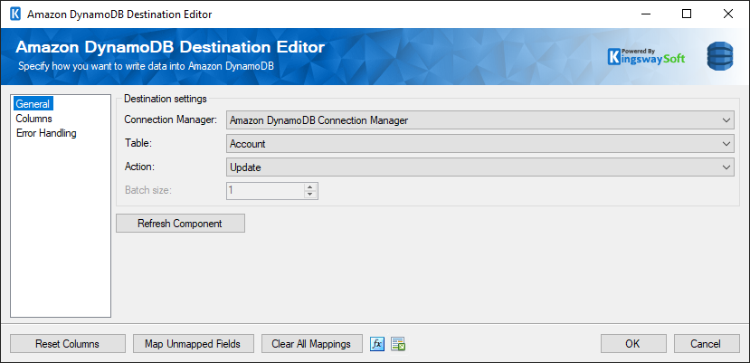 SSIS DynamoDB Destination